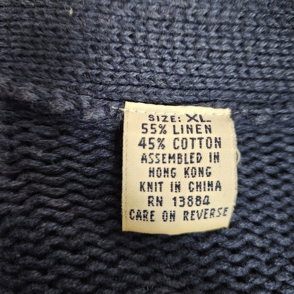 Vintage 417 Van Heusen Argyle Button Front Grandpa Sweater Cardigan Size‎ XL B91 - Picture 7 of 10